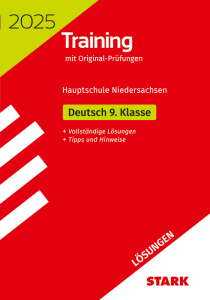 Lösungen zu Original-Prüfungen und Training Hauptschule 2025 - Deutsch 9. Klasse - Niedersachsen