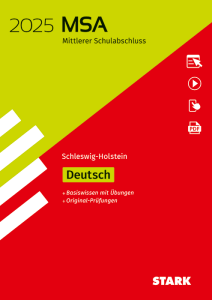 Original-Prüfungen und Training MSA 2025 - Deutsch - Schleswig-Holstein