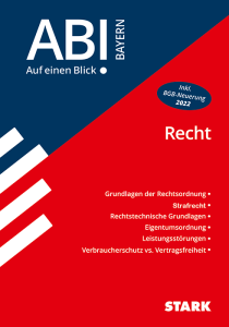 Abi - auf einen Blick! Wirtschaft/Recht Bayern: Recht