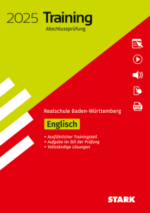 Training Abschlussprüfung Realschule 2025 - Englisch - BaWü