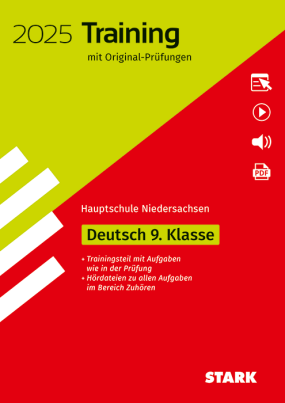 Original-Prüfungen und Training Hauptschule 2025 - Deutsch 9. Klasse - Niedersachsen