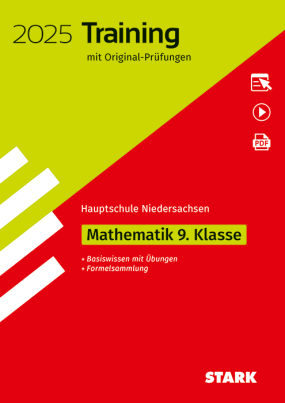 Original-Prüfungen und Training Hauptschule 2025 - Mathematik 9.Klasse - Niedersachsen