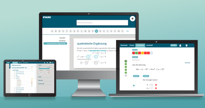 STARK Lernstudio auf verschiedenen Endgeräten